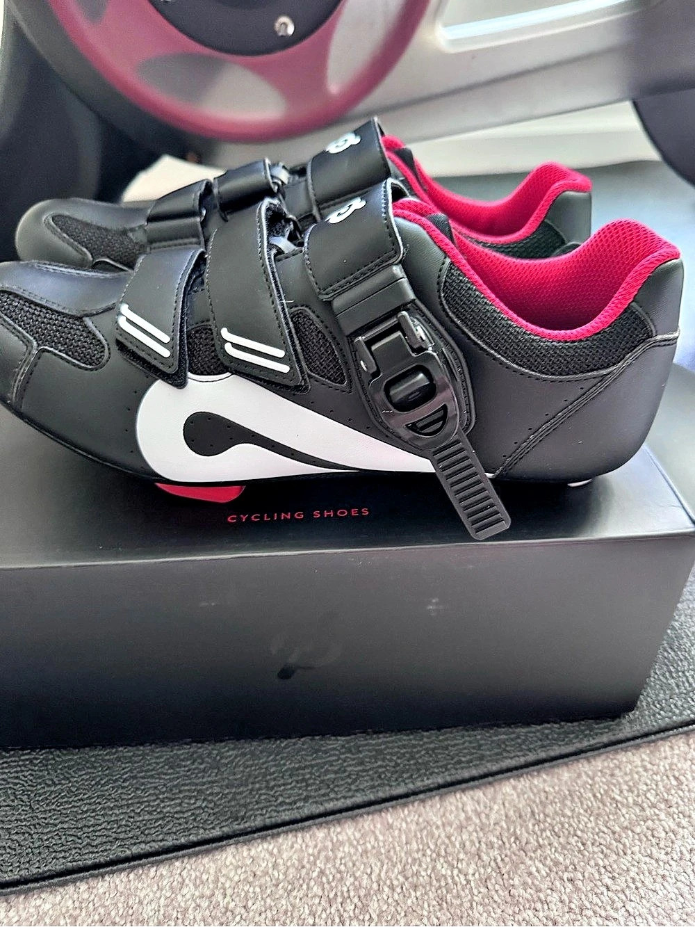 Peloton Cycling Shoes Black & Pink EU 41